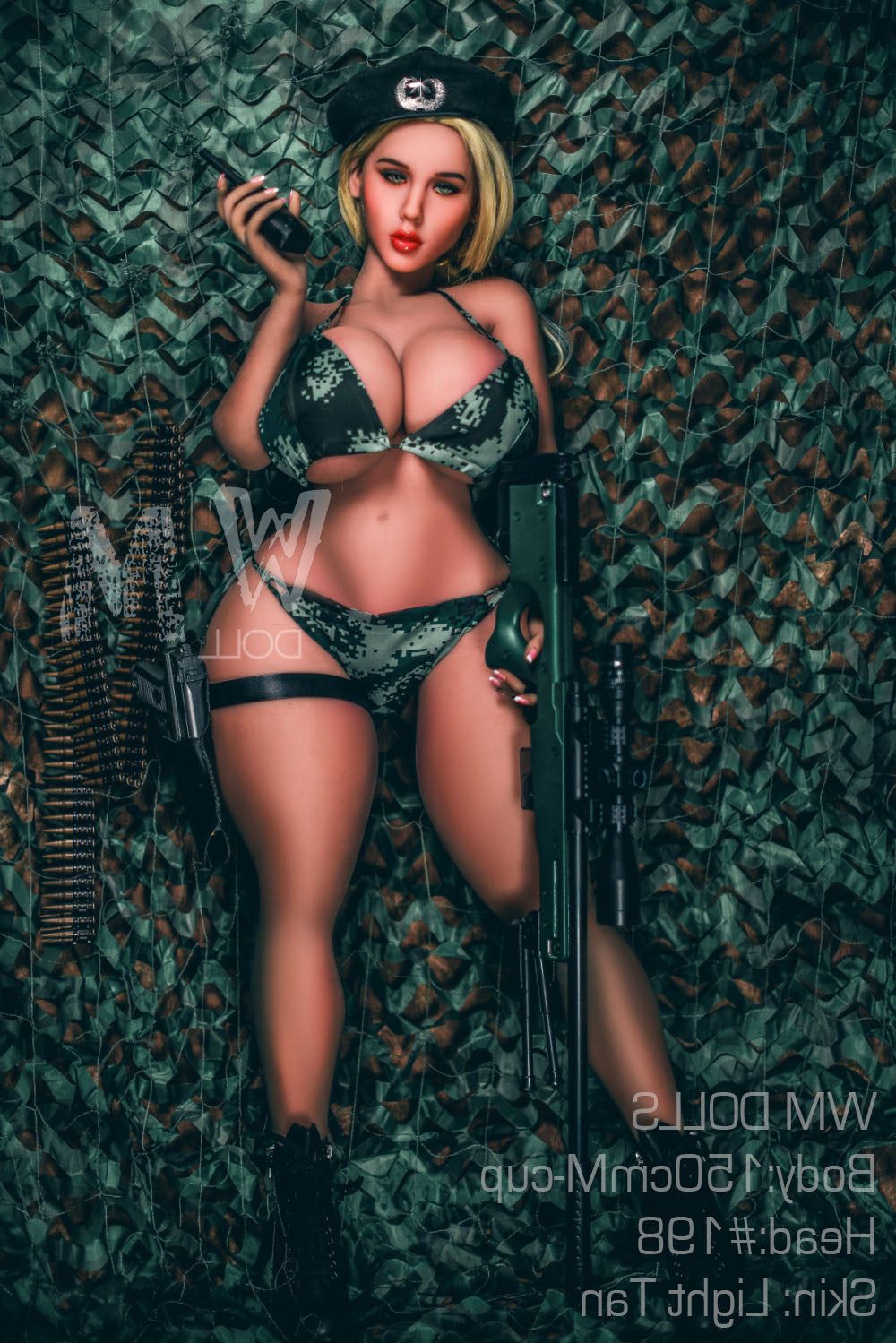 150cm/4ft11 M-cup BBW Thick Big Booty TPE Sex Doll with #198 Head WM