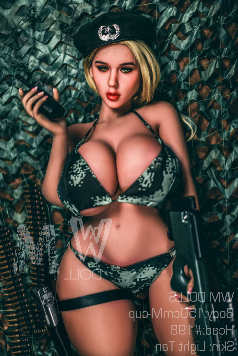 150cm/4ft11 M-cup BBW Thick Big Booty TPE Sex Doll with #198 Head WM