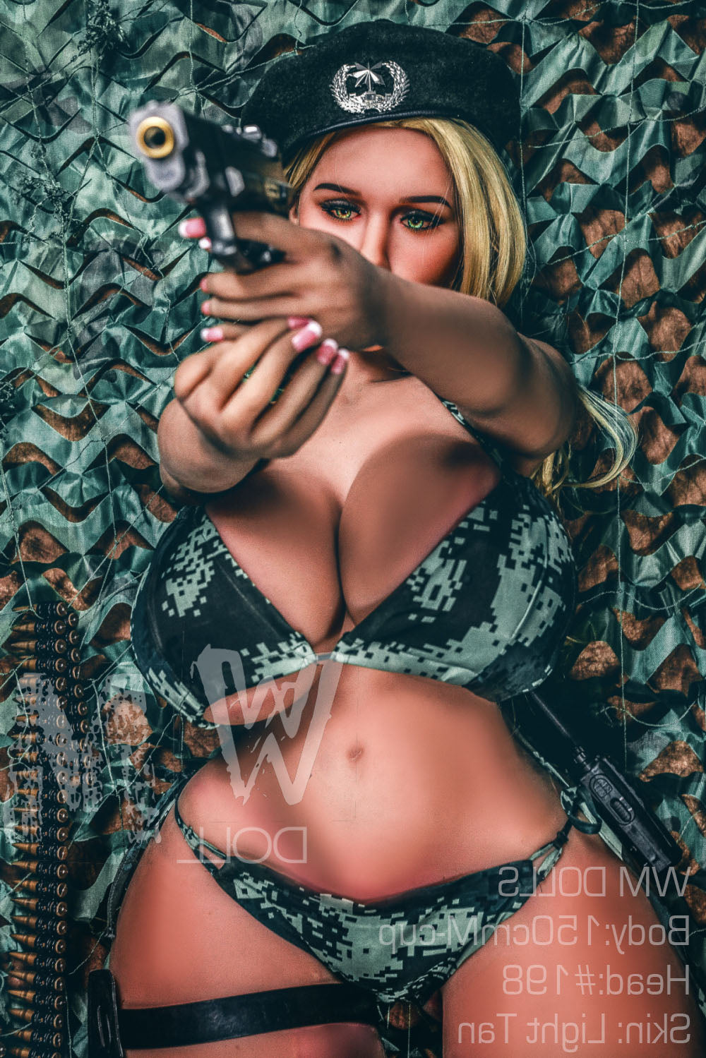 150cm/4ft11 M-cup BBW Thick Big Booty TPE Sex Doll with #198 Head WM