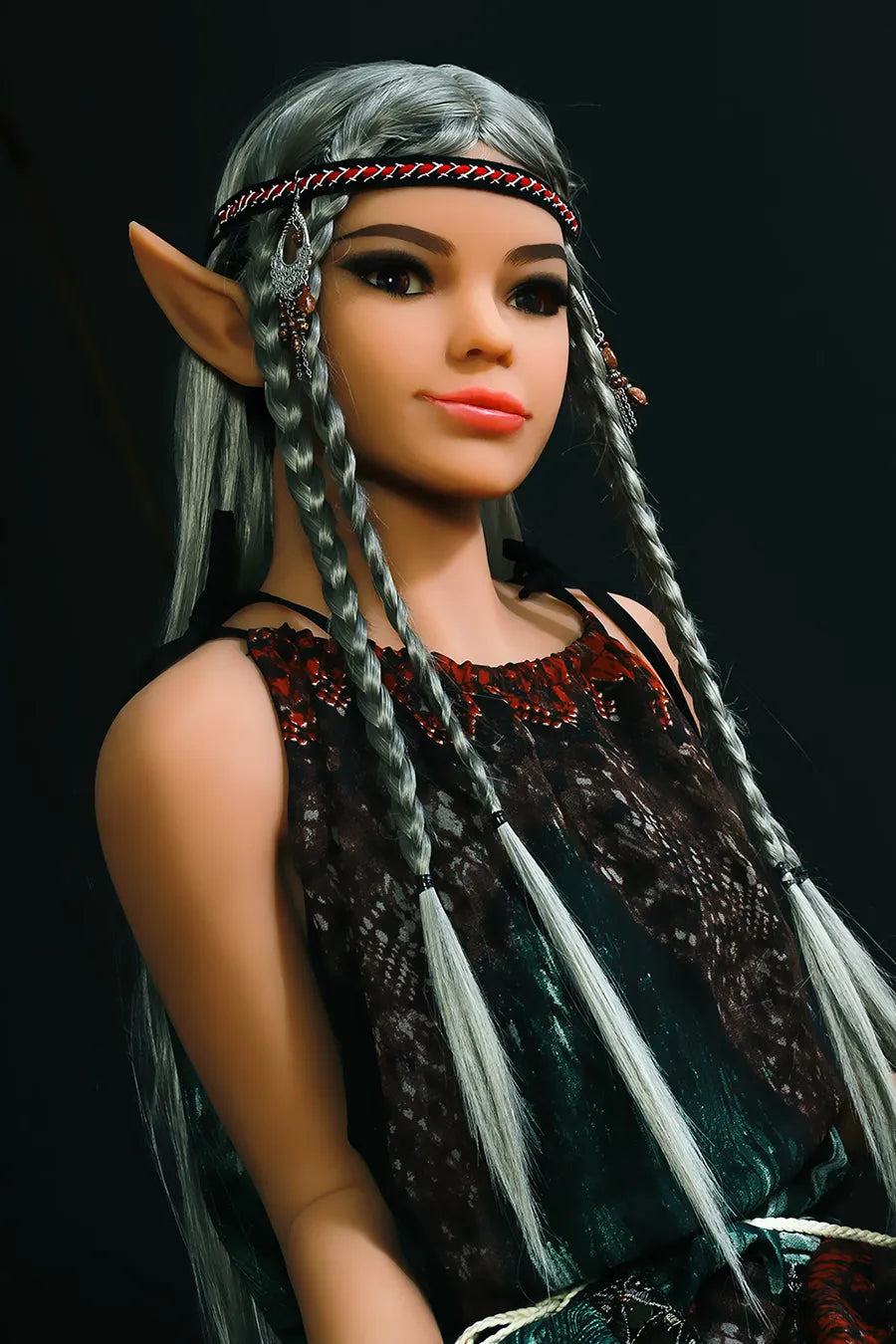 Fontaine - 5ft1(155cm) Ultra Flat Chest Elf Sex Doll With Gray Hair