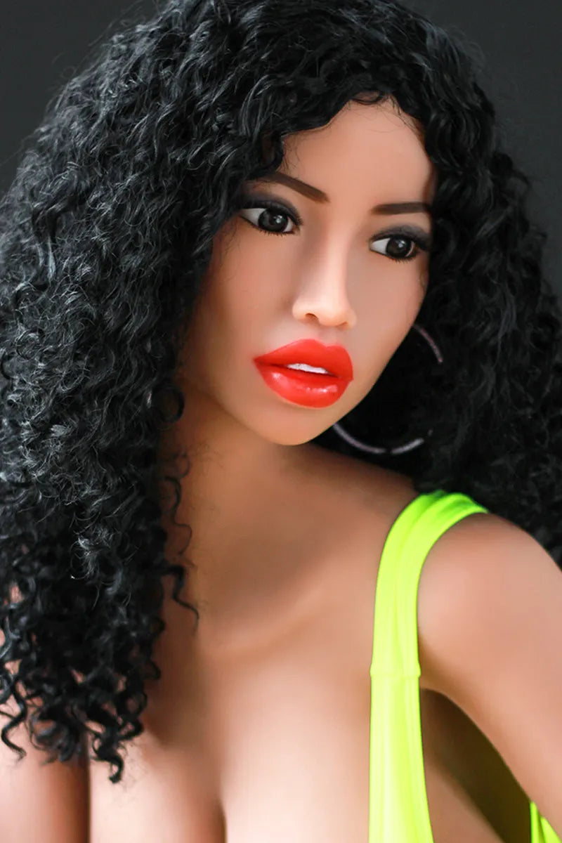 Christabel - 167cm (5ft6) Top Quality Huge Breast Life-Like Sex Doll With Curly Black Hair ( In stock US)