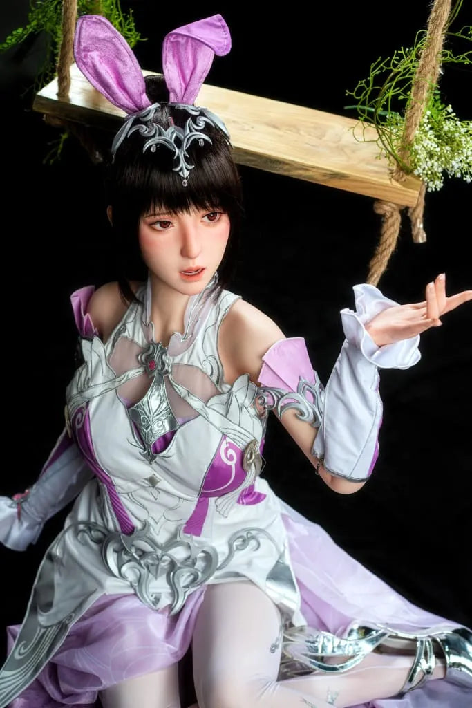 ZELEX? Astra 155cm(5.1') GE108#-2 C-Breasts Full Silicone Sex Doll With Movable Jaw Teeth Fixed Tongue (NO.2479)