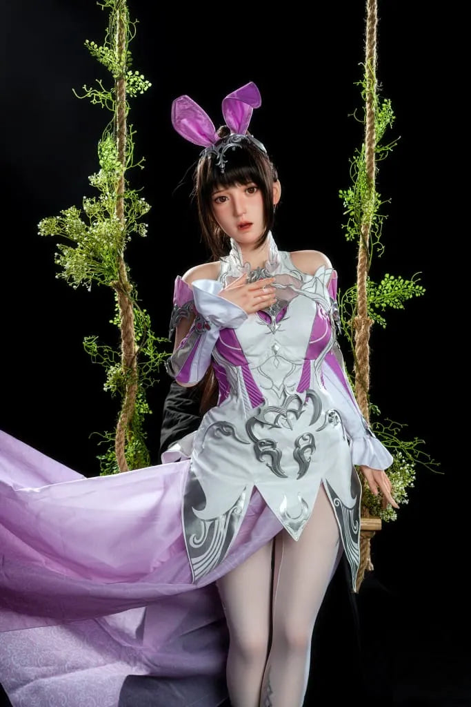 ZELEX? Astra 155cm(5.1') GE108#-2 C-Breasts Full Silicone Sex Doll With Movable Jaw Teeth Fixed Tongue (NO.2479)