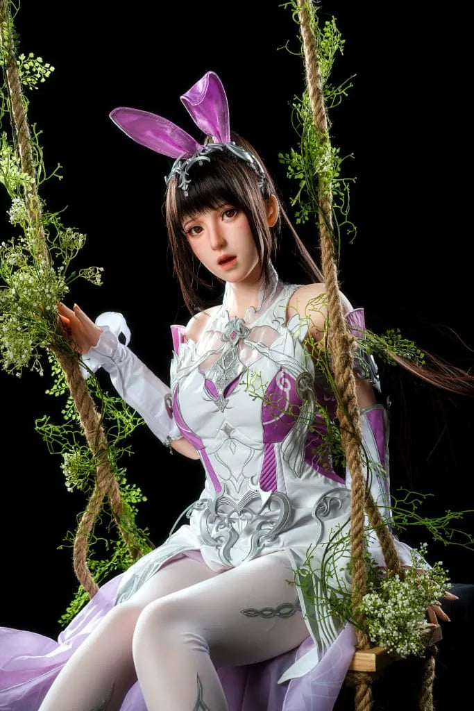 ZELEX? Astra 155cm(5.1') GE108#-2 C-Breasts Full Silicone Sex Doll With Movable Jaw Teeth Fixed Tongue (NO.2479)