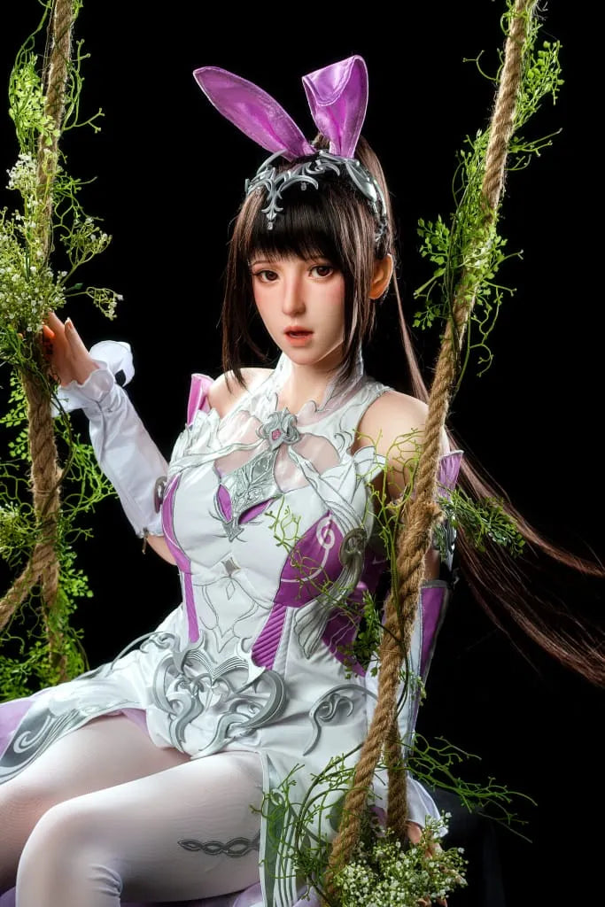 ZELEX? Astra 155cm(5.1') GE108#-2 C-Breasts Full Silicone Sex Doll With Movable Jaw Teeth Fixed Tongue (NO.2479)