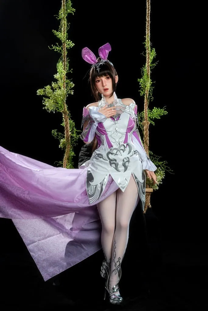 ZELEX? Astra 155cm(5.1') GE108#-2 C-Breasts Full Silicone Sex Doll With Movable Jaw Teeth Fixed Tongue (NO.2479)