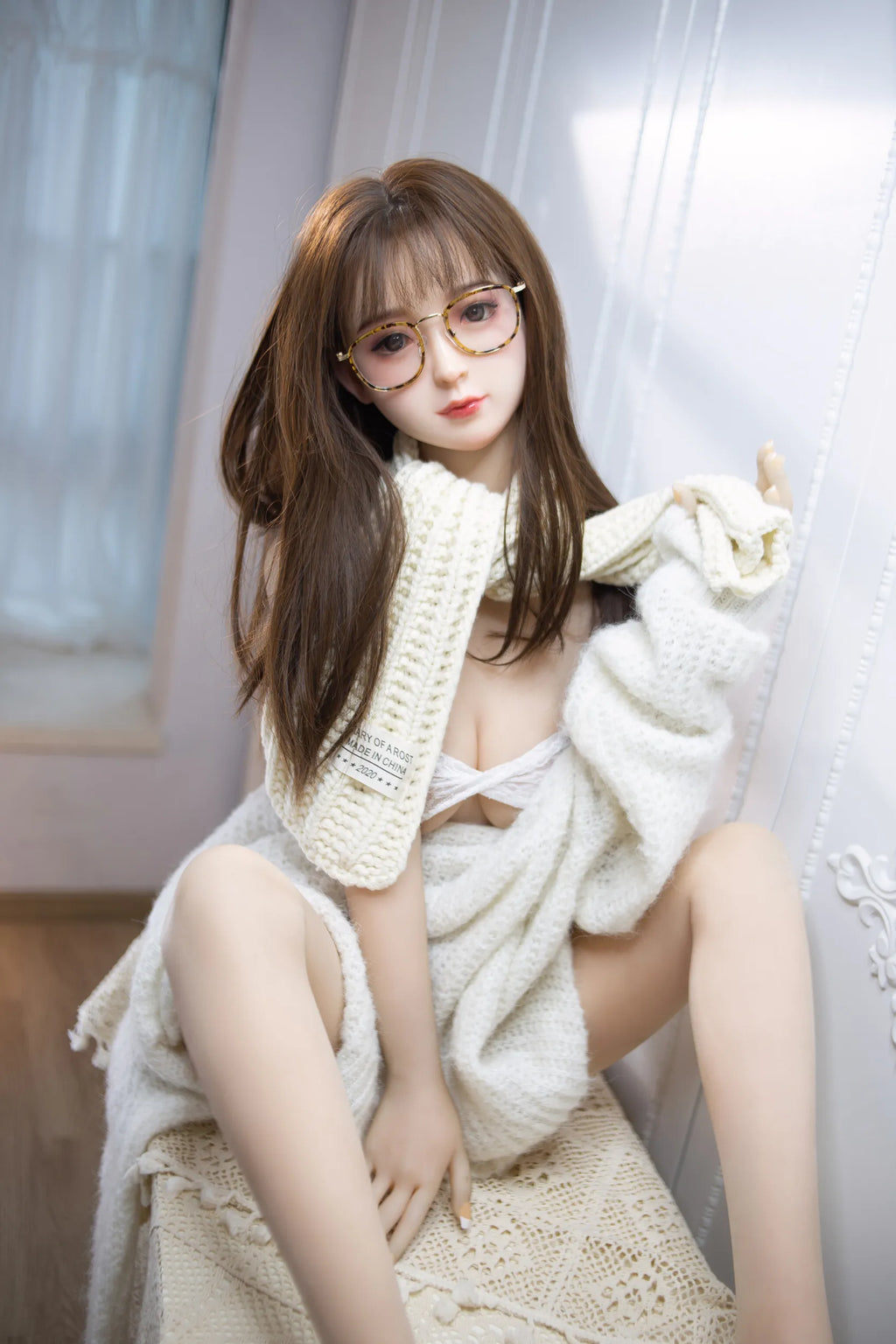 AIBEI |150cm/4ft11 Small Breast Silicone Head Doll - Odelia