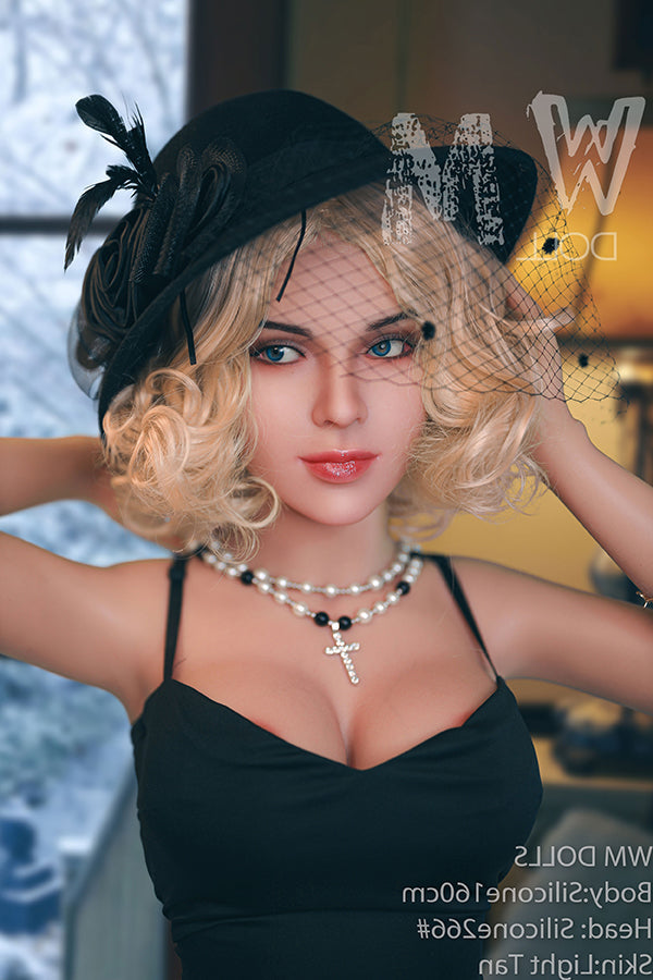160cm/5ft3 D-cup Blond Hair Silicone Sex Doll – #266 Angelkiss