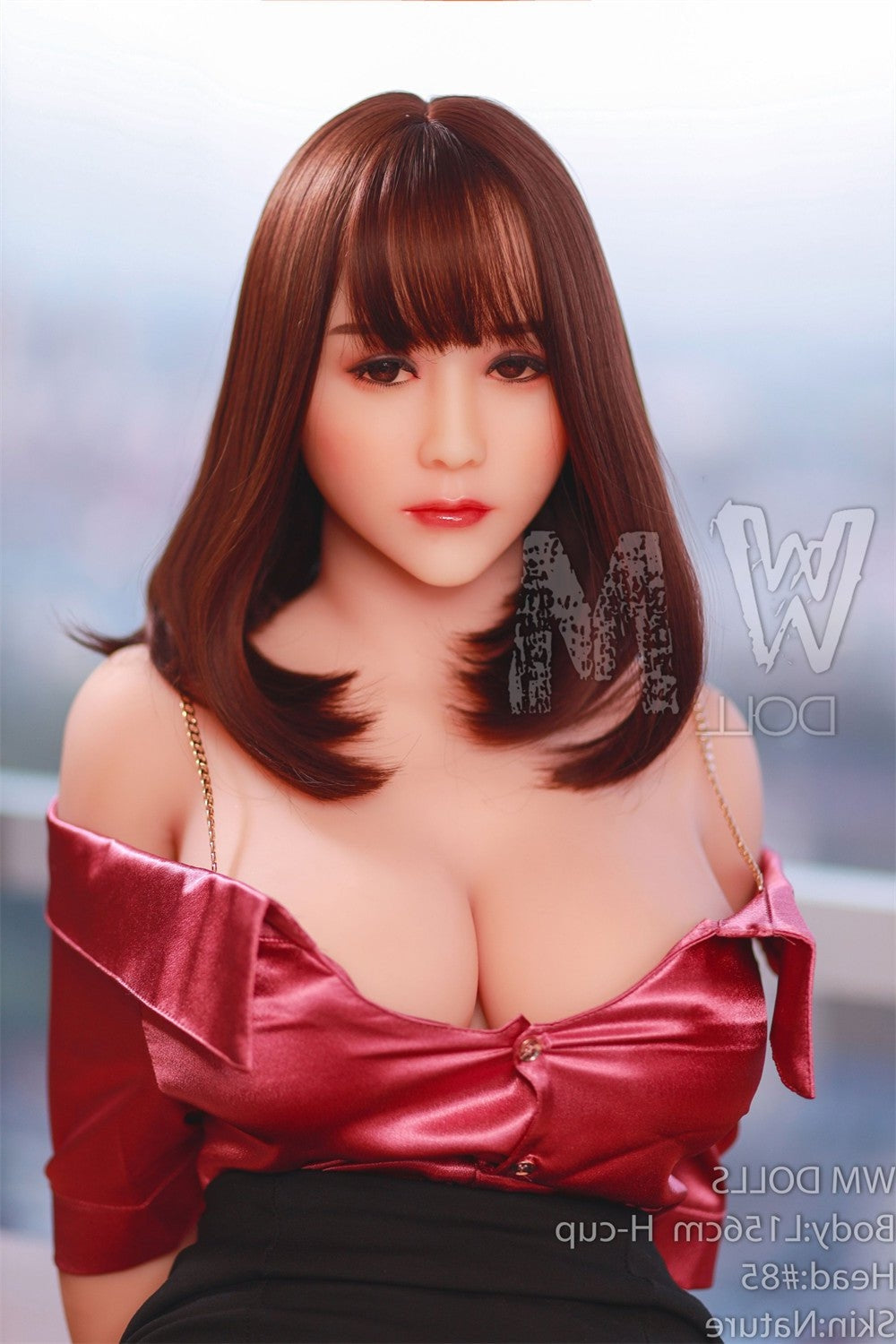 156cm/5ft1 H-Cup Thick Huge Boobs Big Booty TPE Sex Doll with #85 Head Torso WM