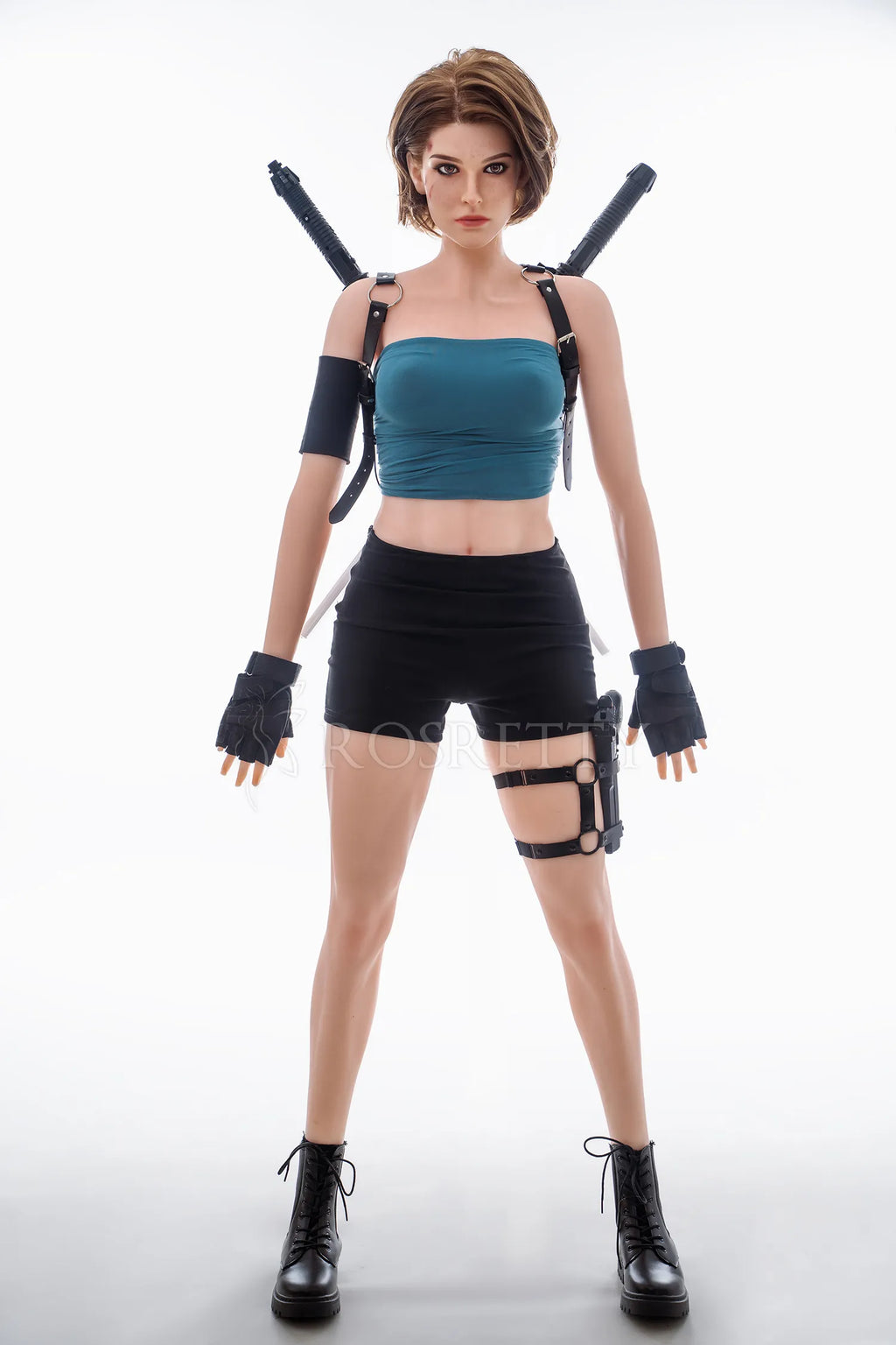 Rosretty Doll | 164cm/5ft4 Muscular Resident Evil Silicone Head Sex Doll S12 - Jill Valentine