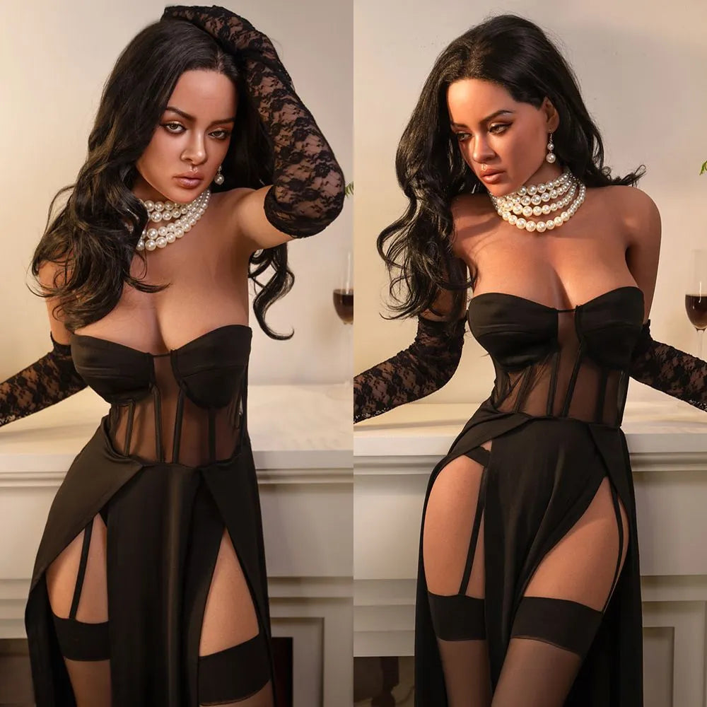 Rosretty Doll | 166cm /5ft4 African American Small Breasts Lifelike Mature Sex Doll - Rihanna