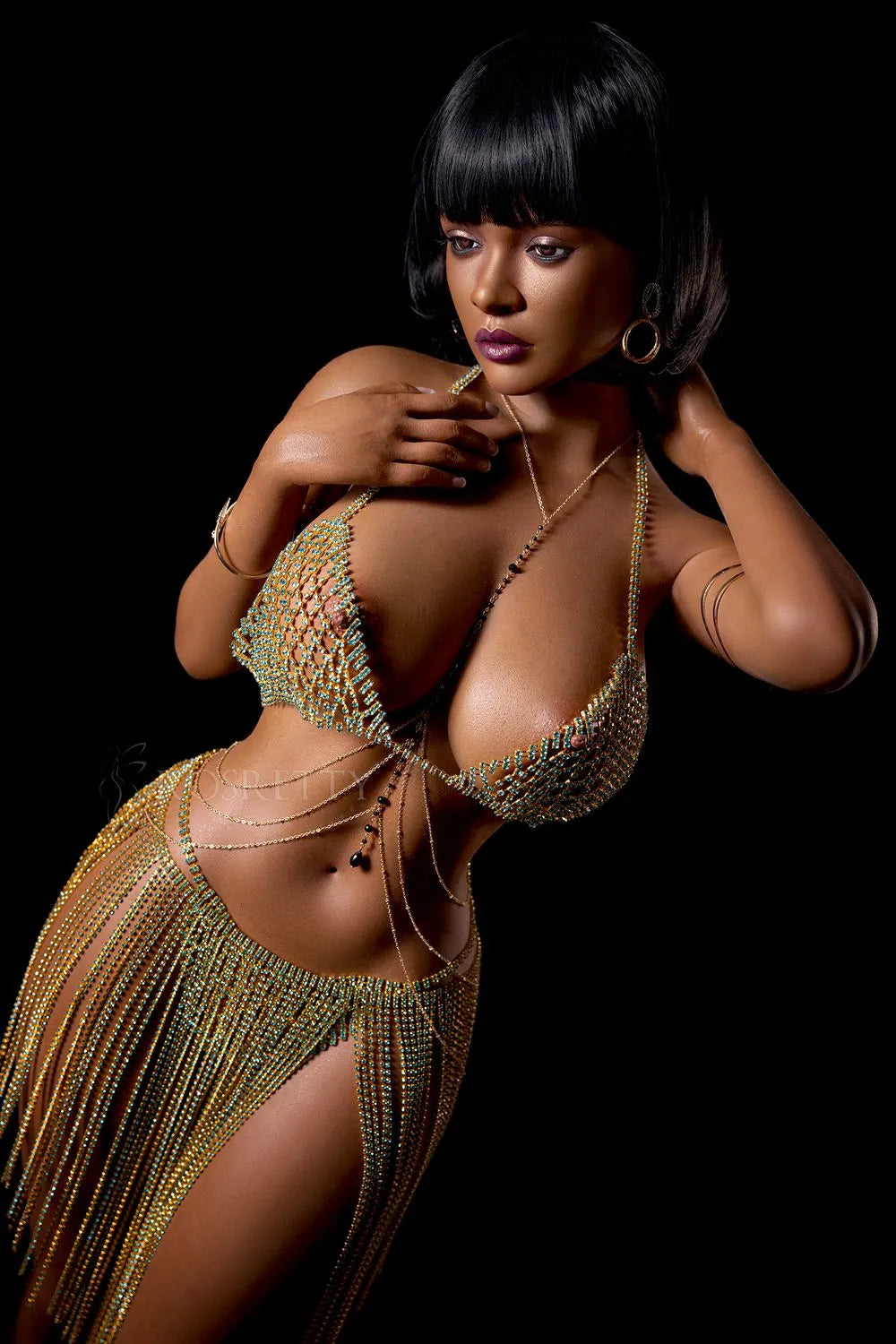 Rosretty Doll | 150cm/4ft11 African American Mature Big Breasts Love Doll S13 - Nina