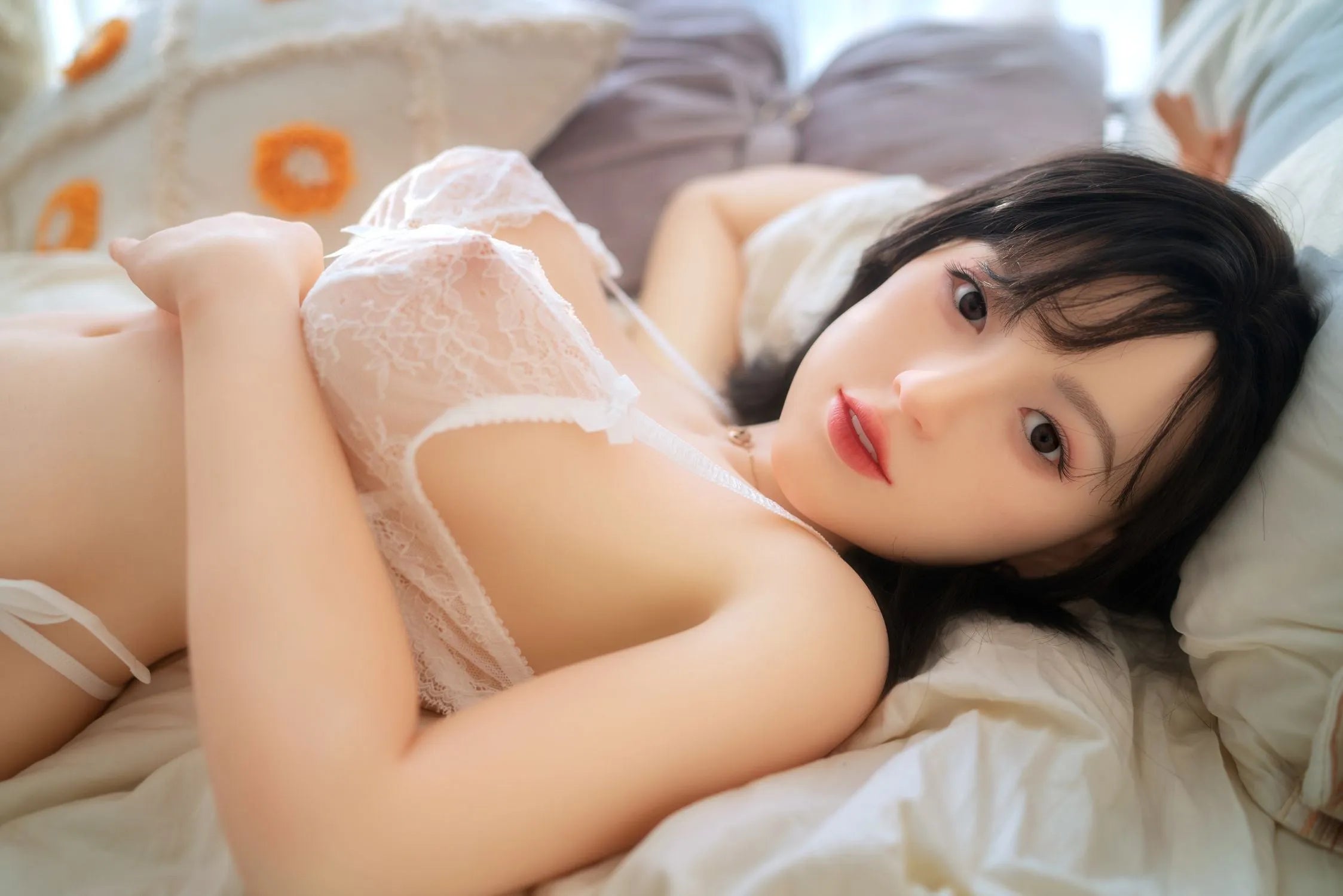 ZELEX? Julia 165cm (5.4') GE110#-1 F-Breasts Silicone Head+TPE Body (NO.2858)