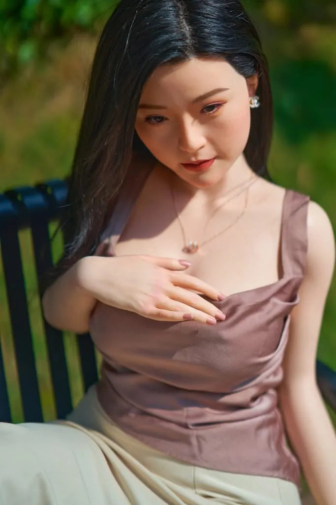 ZELEX? Merrin 165cm(5.4') GE77# F-Breasts Full Silicone Sex Doll Love Doll (NO.2495)
