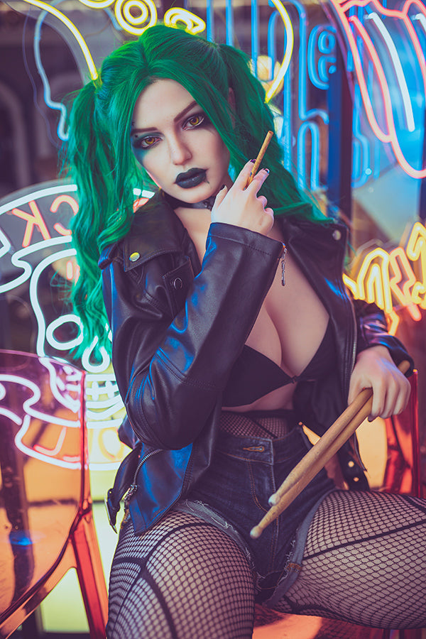 174cm/5ft8 G-cup Silicone Head Harley Quinn Celebrity Sex Doll – Flora Torso Starpery