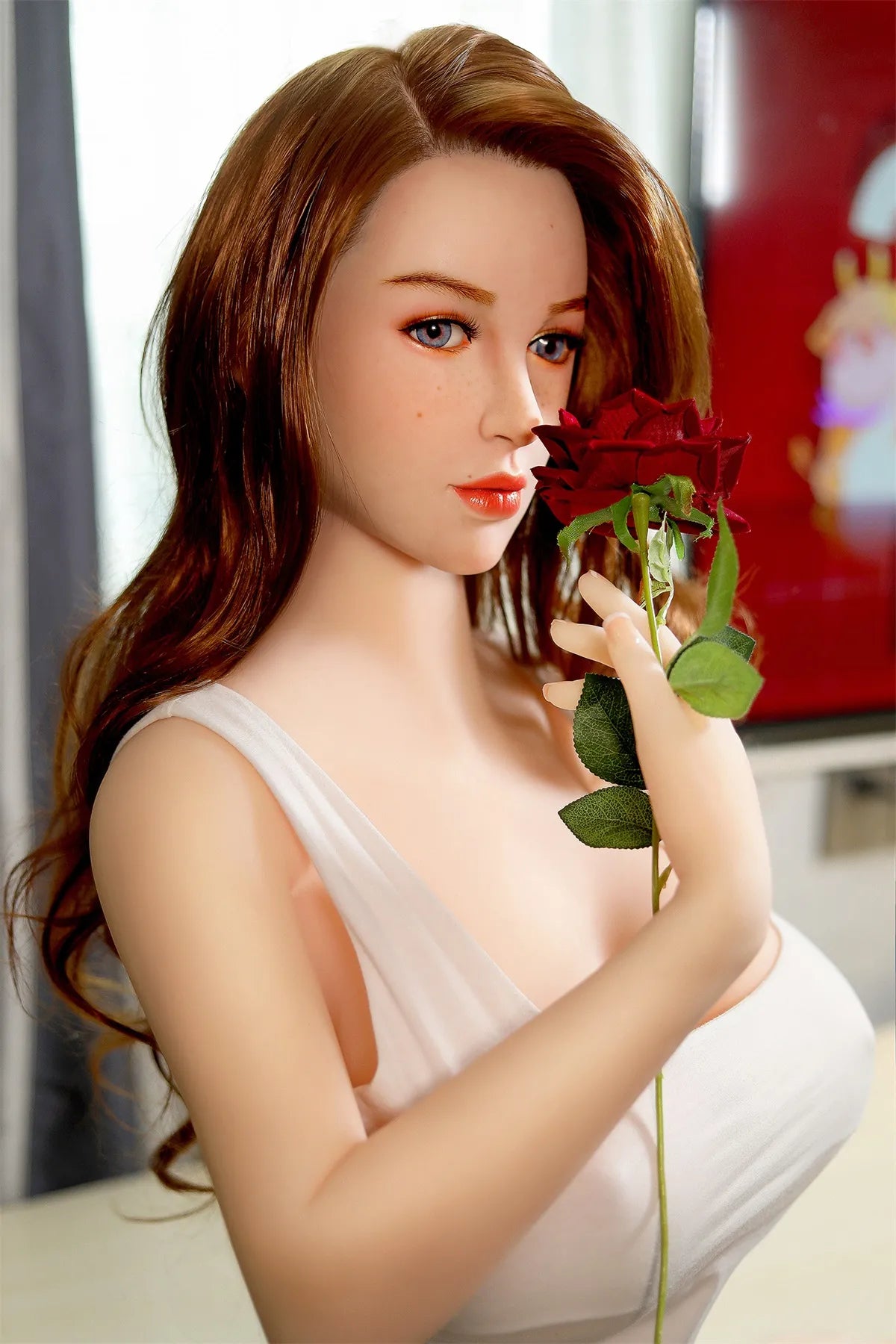 Letitia- 158cm (5ft2) Big Breast French Style Sex Doll With Blonde Curly Hair