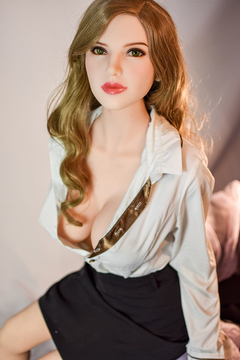 165cm/5ft5 F-Cup American Blonde Big Breast Realistic Sex Doll 6ye