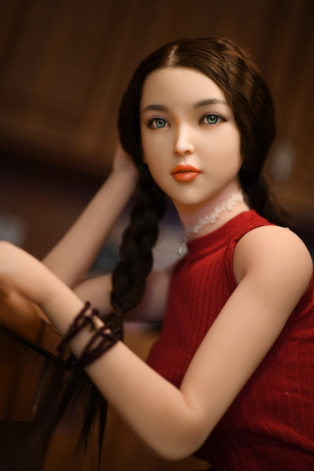 170cm/5ft7 C-Cup Skinny Asian Silicone Head Sex Doll 6ye