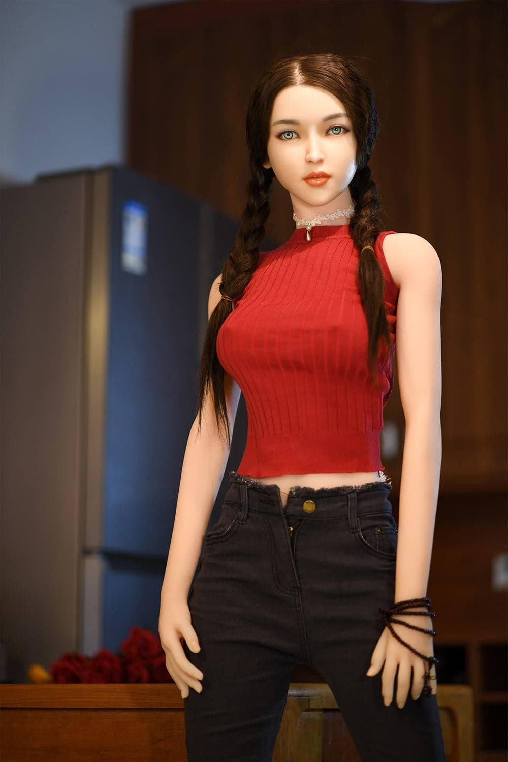 170cm/5ft7 C-Cup Skinny Asian Silicone Head Sex Doll 6ye