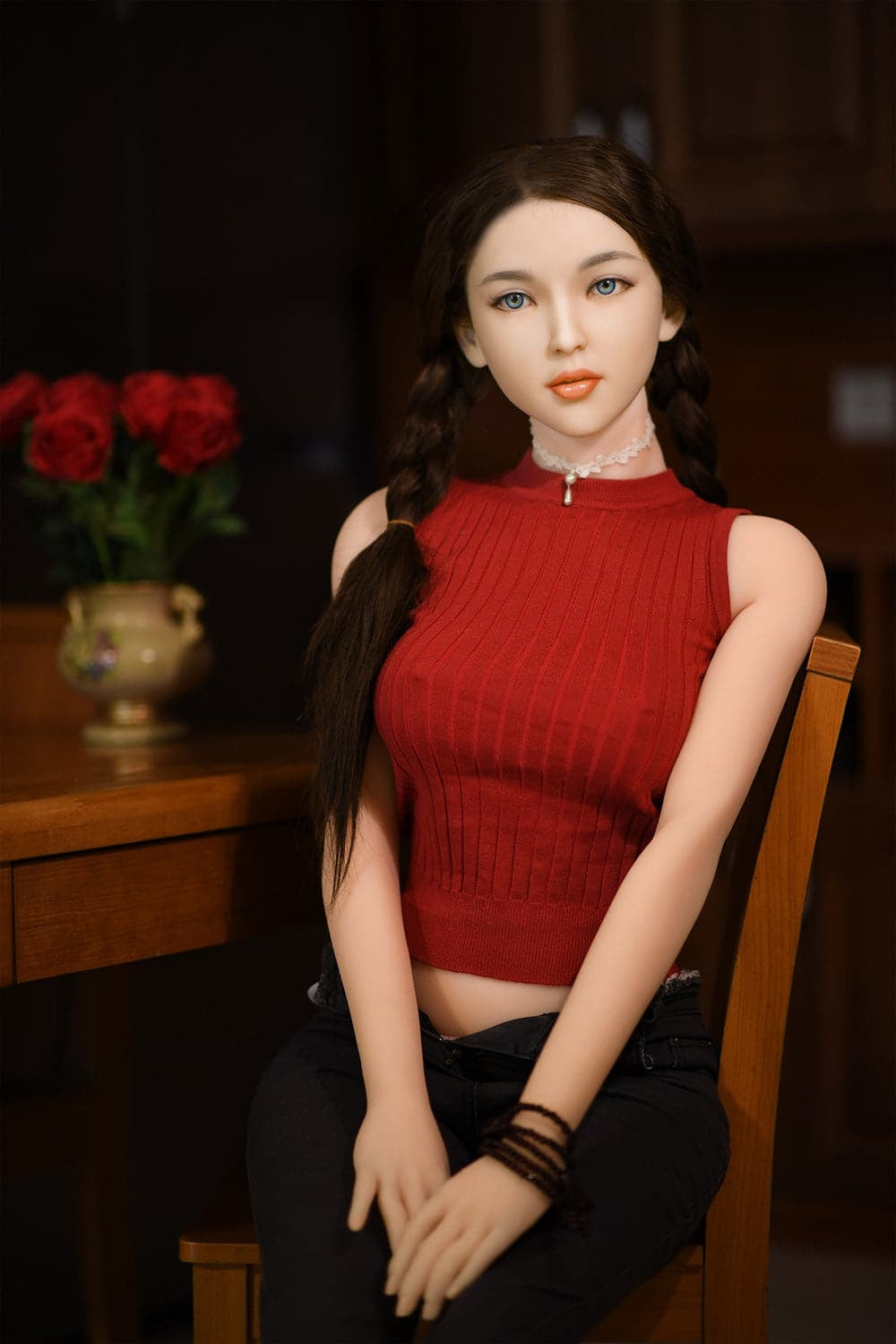 170cm/5ft7 C-Cup Skinny Asian Silicone Head Sex Doll 6ye