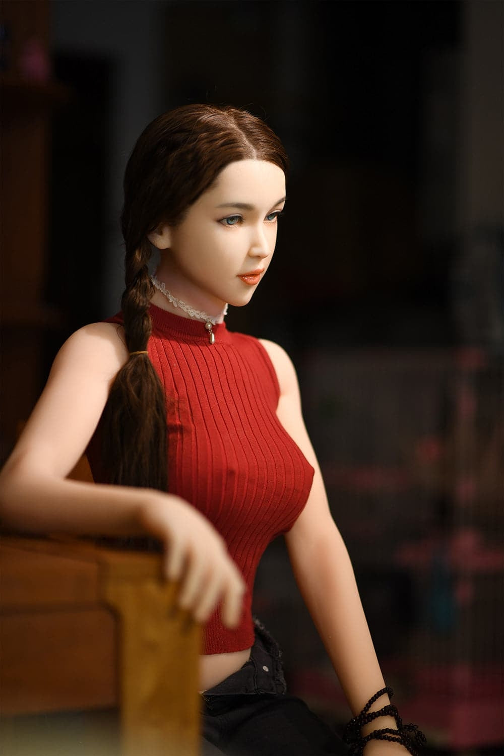 170cm/5ft7 C-Cup Skinny Asian Silicone Head Sex Doll 6ye