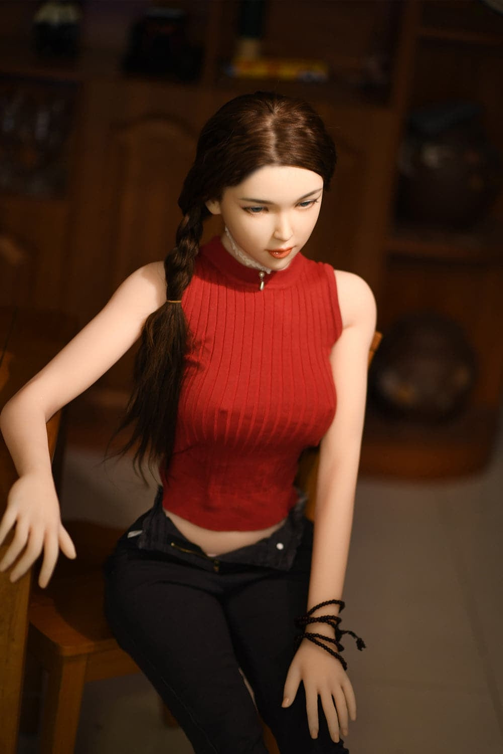 170cm/5ft7 C-Cup Skinny Asian Silicone Head Sex Doll 6ye