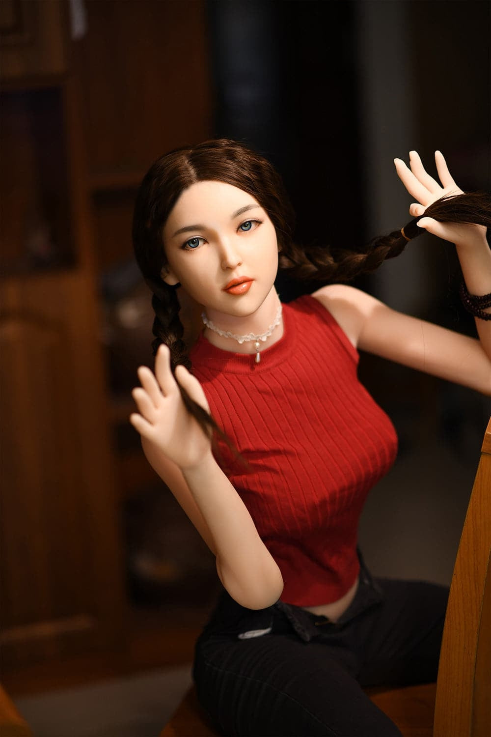 170cm/5ft7 C-Cup Skinny Asian Silicone Head Sex Doll 6ye