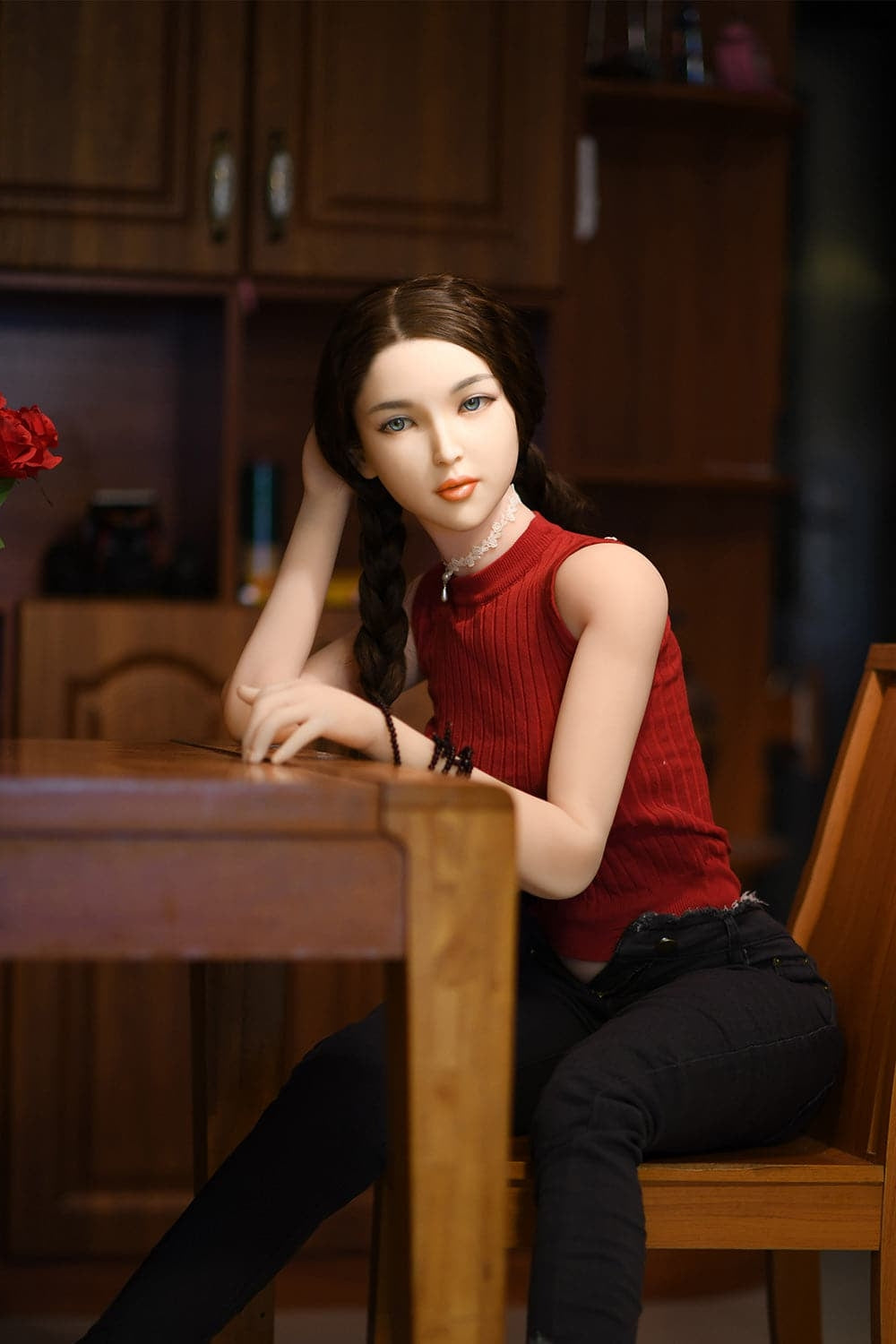 170cm/5ft7 C-Cup Skinny Asian Silicone Head Sex Doll 6ye