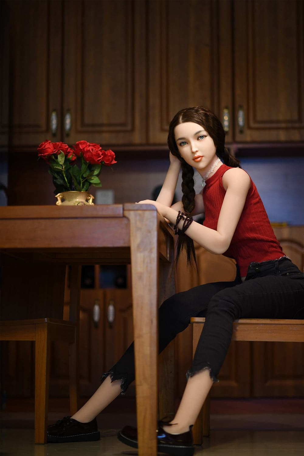 170cm/5ft7 C-Cup Skinny Asian Silicone Head Sex Doll 6ye