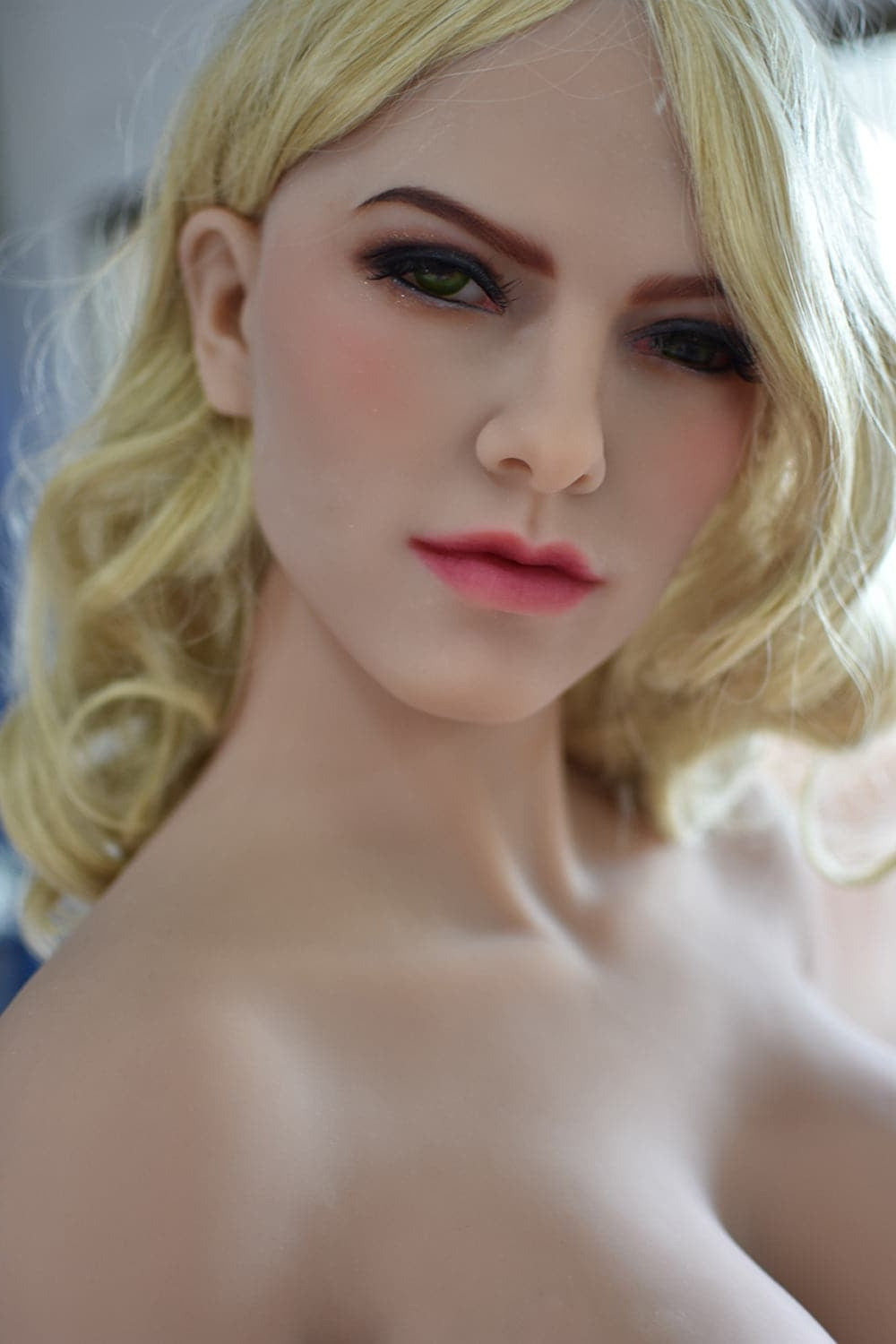 165cm/5ft5 F-Cup Blonde Big Breast Most Beauty Sex Doll TPE 6ye