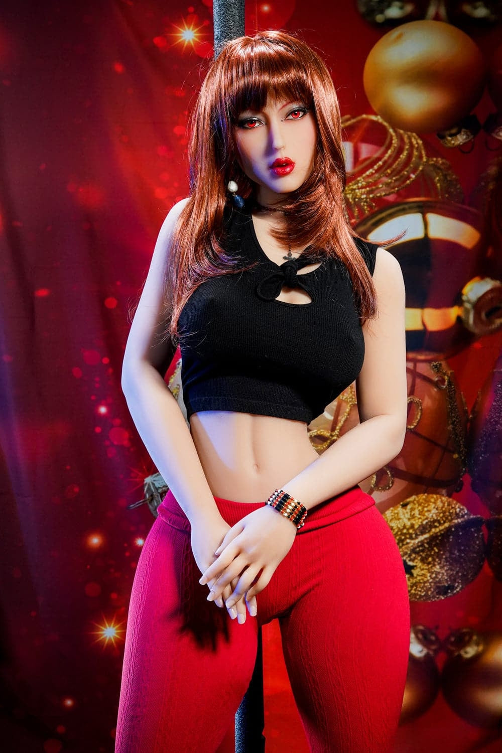 165cm/5ft5 D-Cup Skinny Redhead TPE Sex Doll 6ye