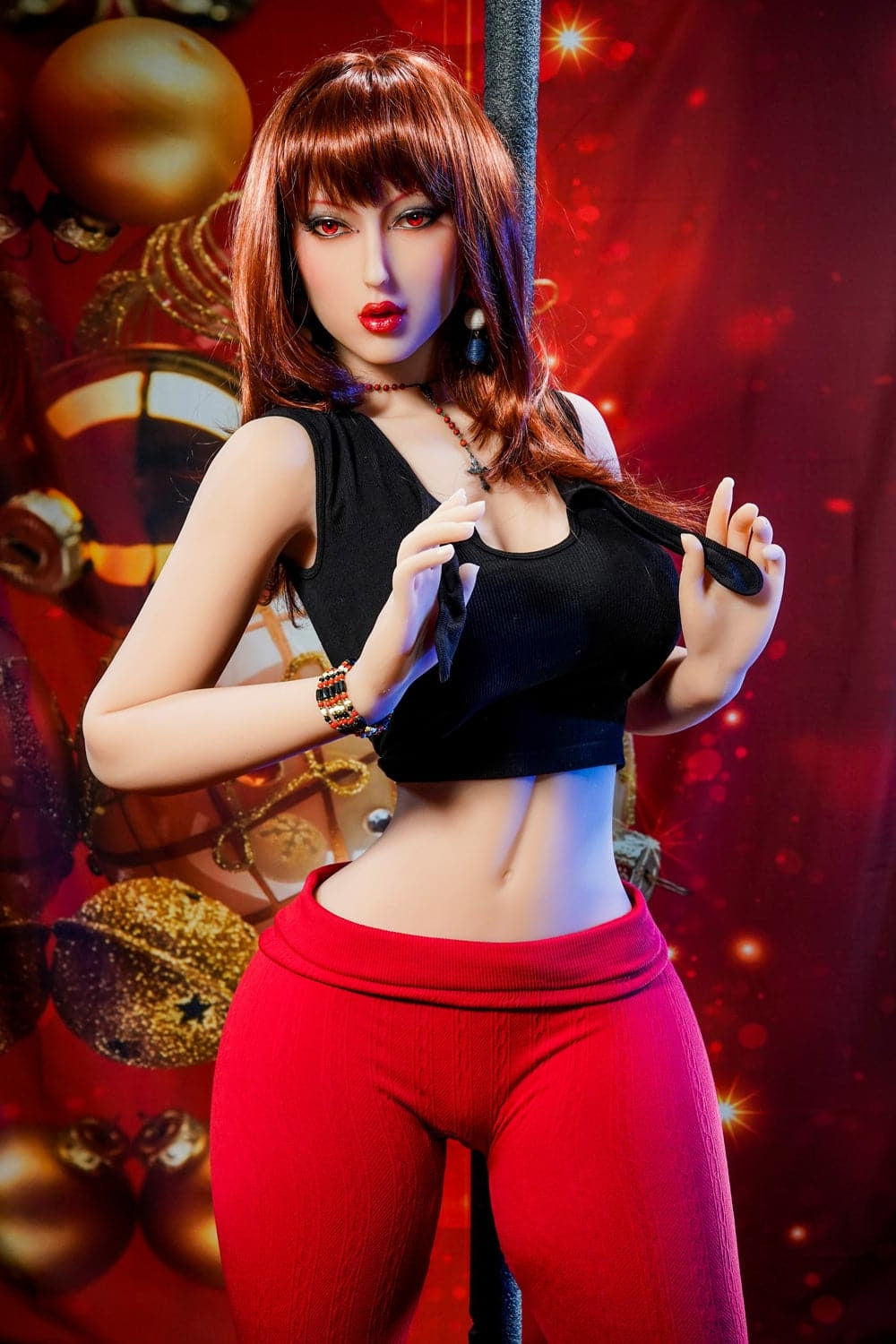 165cm/5ft5 D-Cup Skinny Redhead TPE Sex Doll 6ye