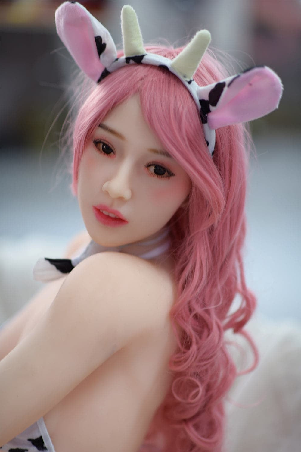 165cm/5ft5 A-Cup Chinese Beautiful Silicone Head Sex Doll 6ye