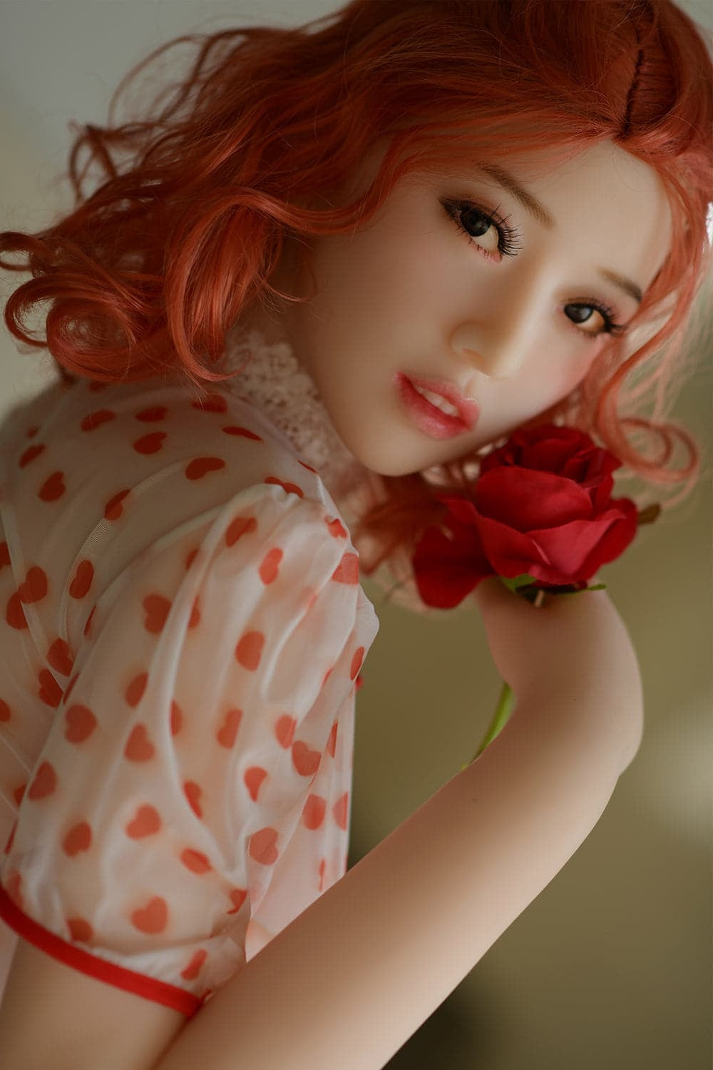 165cm/5ft5 F-Cup Korean Redhead Korean Pink Hair TPE Sex Doll 6ye