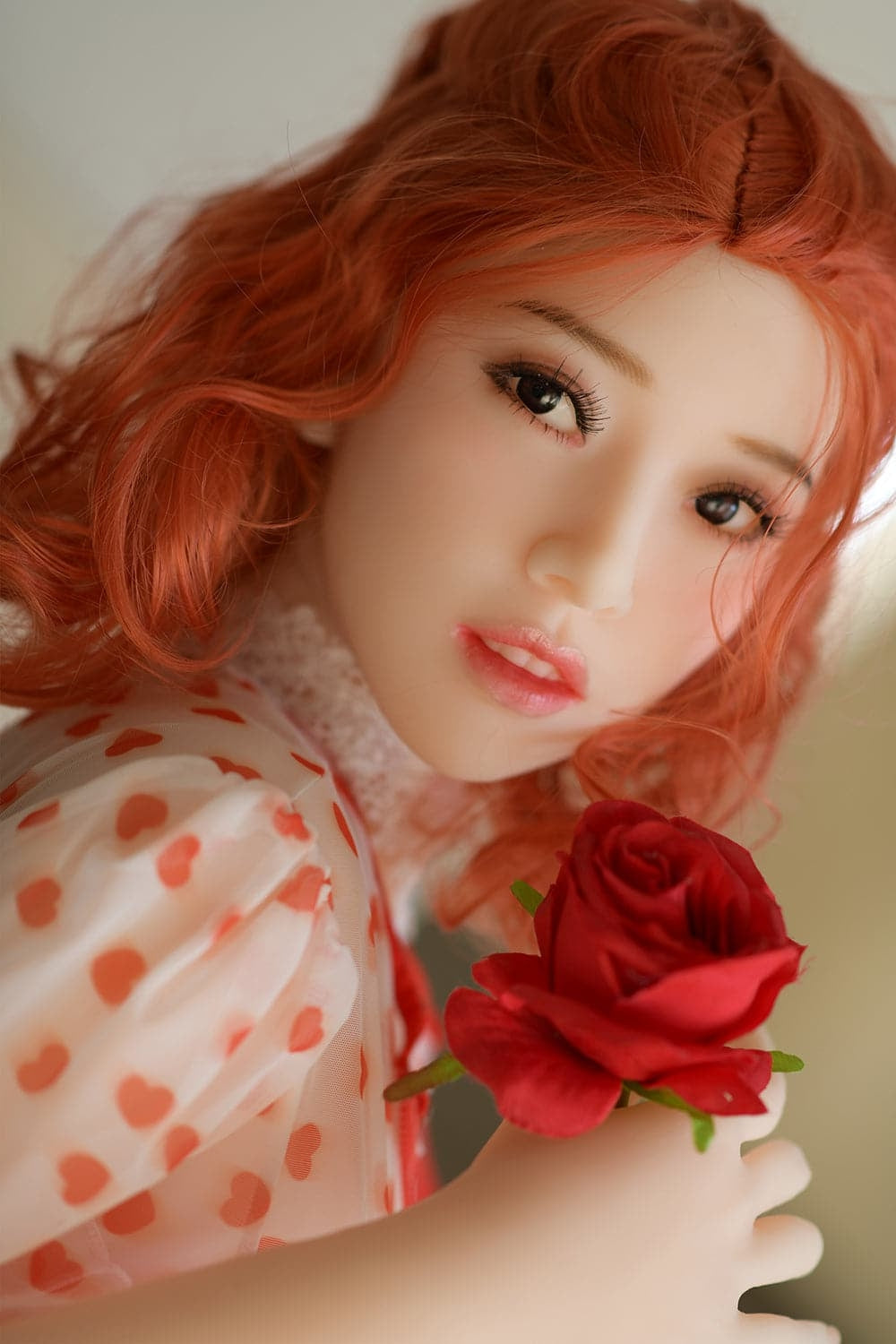 165cm/5ft5 F-Cup Korean Redhead Korean Pink Hair TPE Sex Doll 6ye