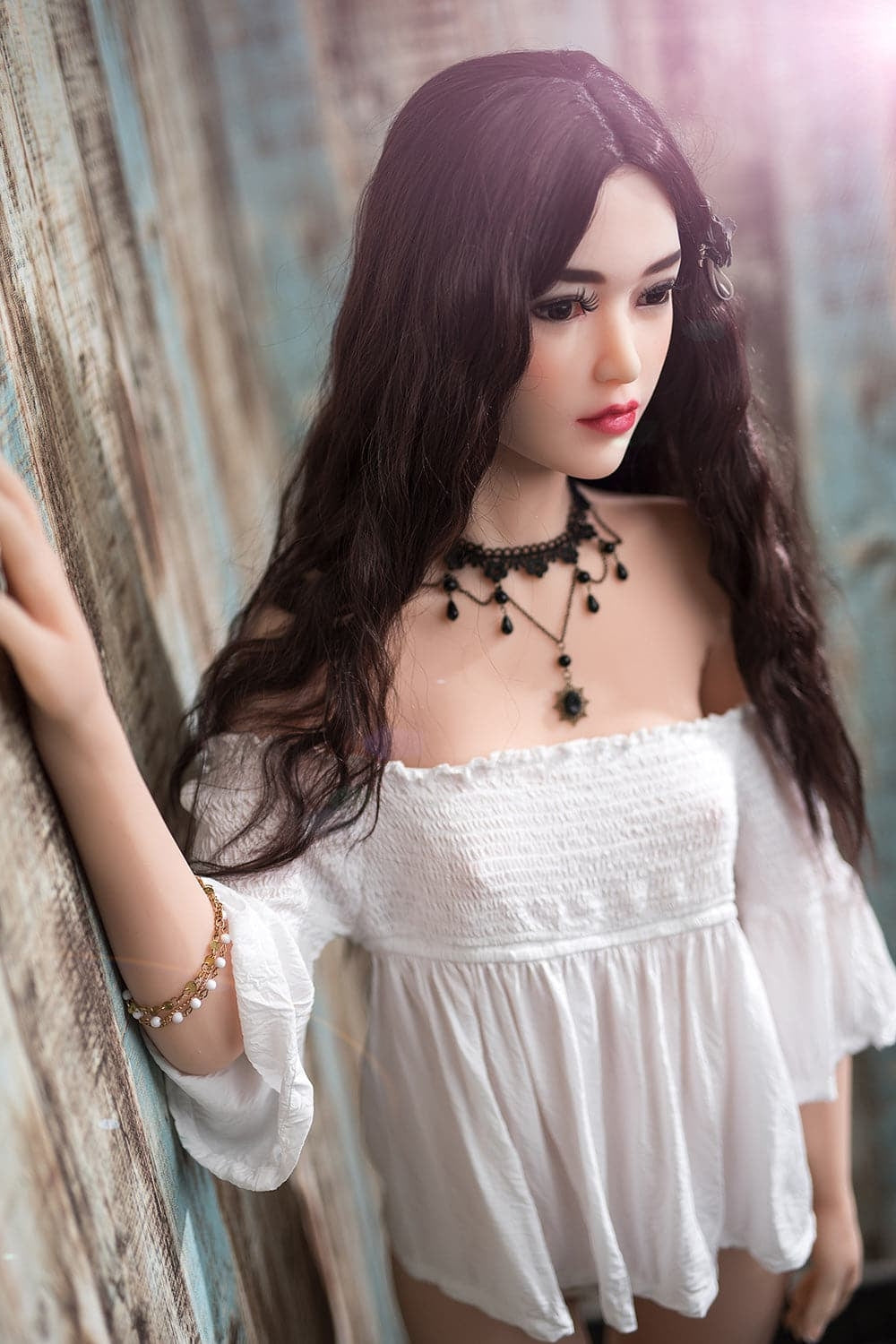 165cm/5ft5 A-Cup Japanese Skinny Black Hair TPE Sex Doll 6ye