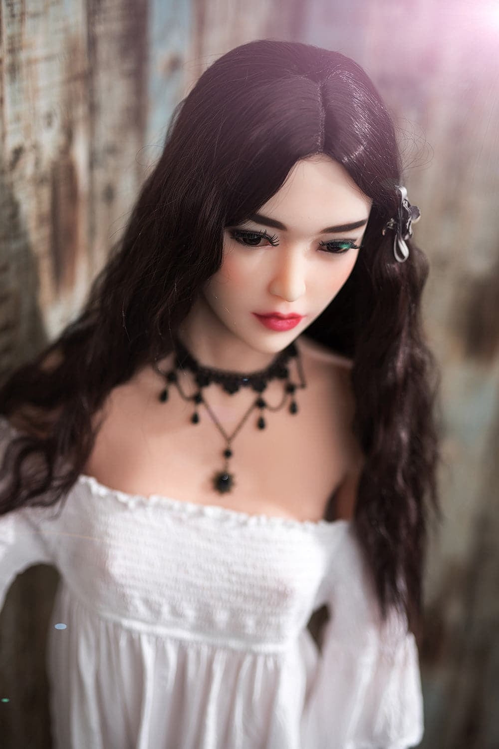 165cm/5ft5 A-Cup Japanese Skinny Black Hair TPE Sex Doll 6ye