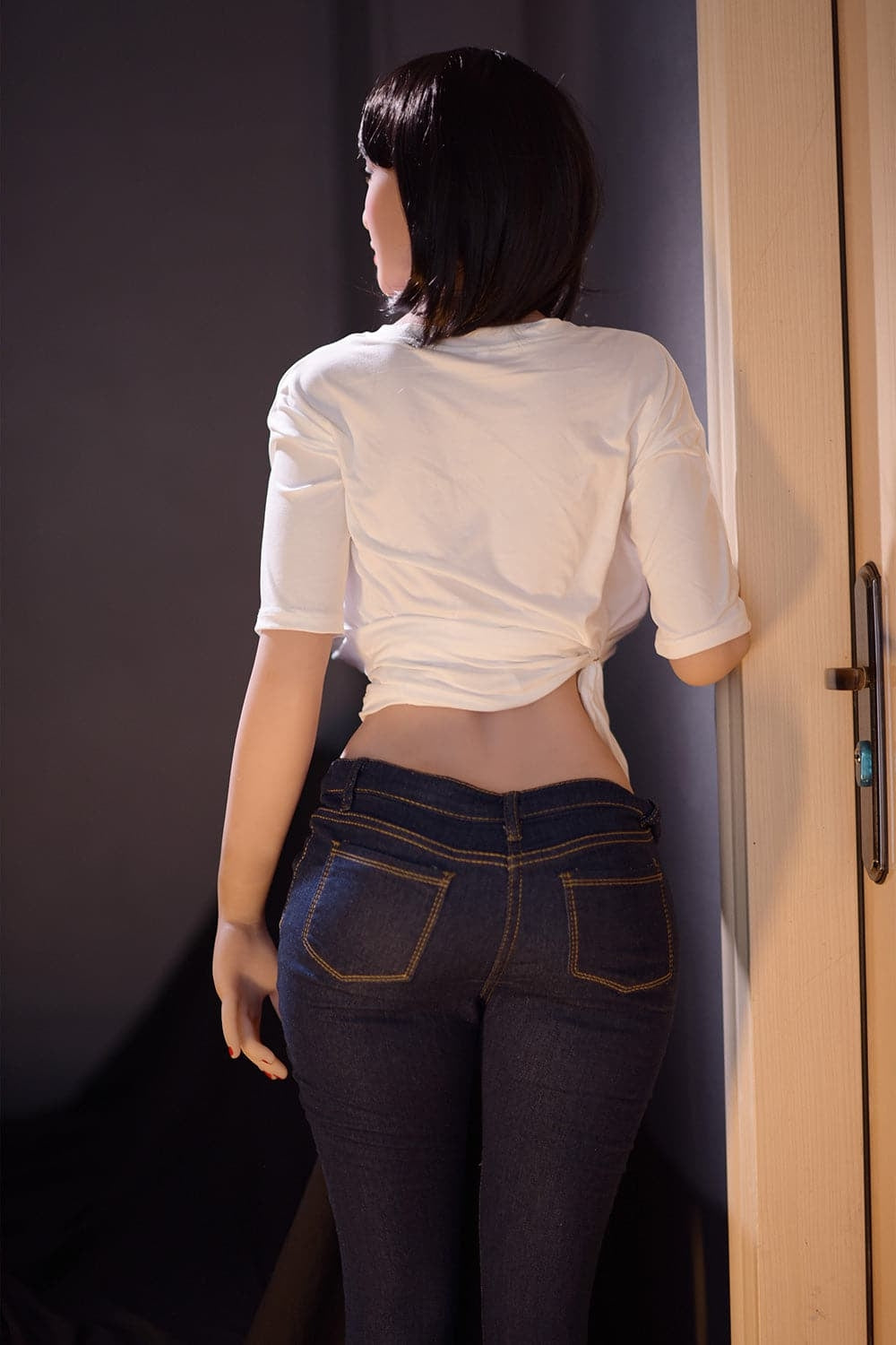 163cm/5ft4 I-Cup Huge Tits & Big Butt Black Short Hair Sex Doll with # Torso TPE 6ye