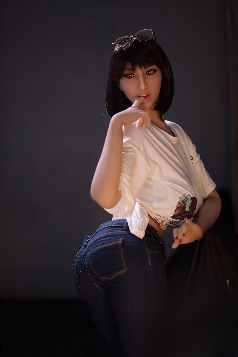 163cm/5ft4 I-Cup Huge Tits & Big Butt Black Short Hair Sex Doll with # Torso TPE 6ye