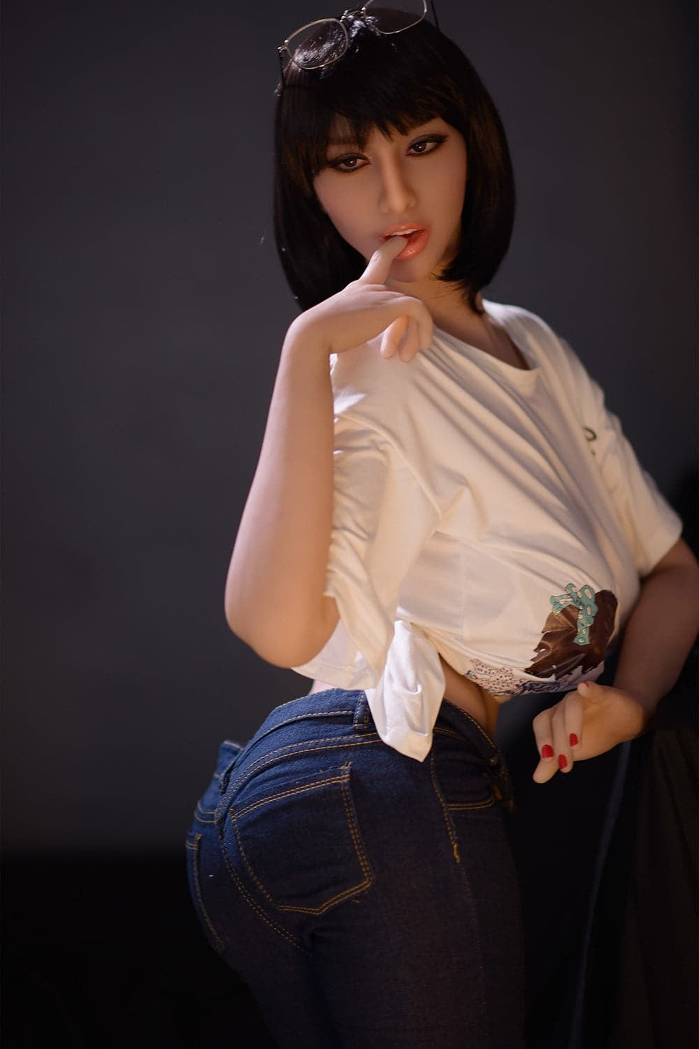 163cm/5ft4 I-Cup Huge Tits & Big Butt Black Short Hair Sex Doll with # Torso TPE 6ye