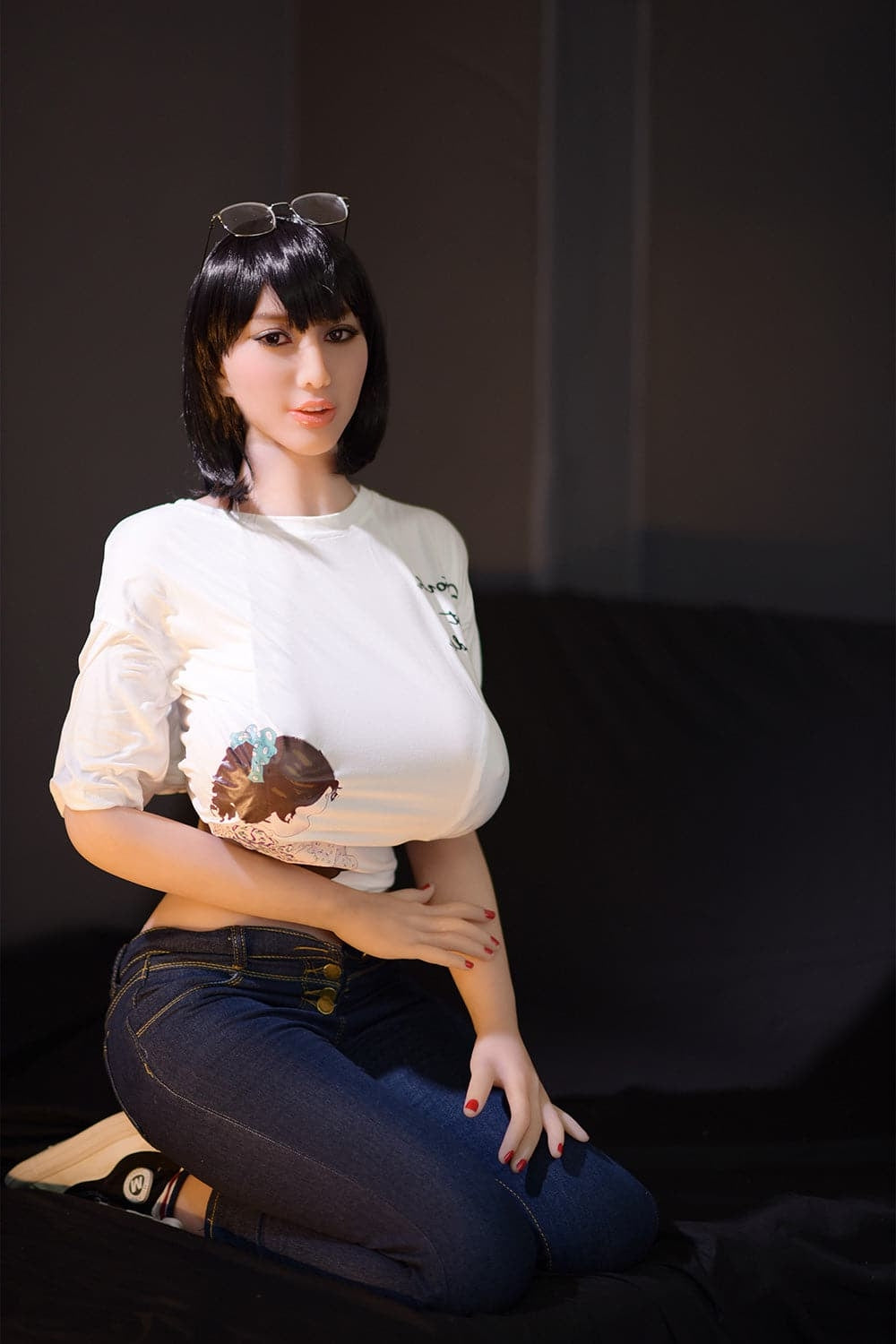 163cm/5ft4 I-Cup Huge Tits & Big Butt Black Short Hair Sex Doll with # Torso TPE 6ye