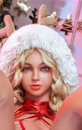 AIBEI | 4ft12 (153cm) Christmas Style Chubby Love Doll With Blonde Curly Hair -Monaisha (In Stock EU)