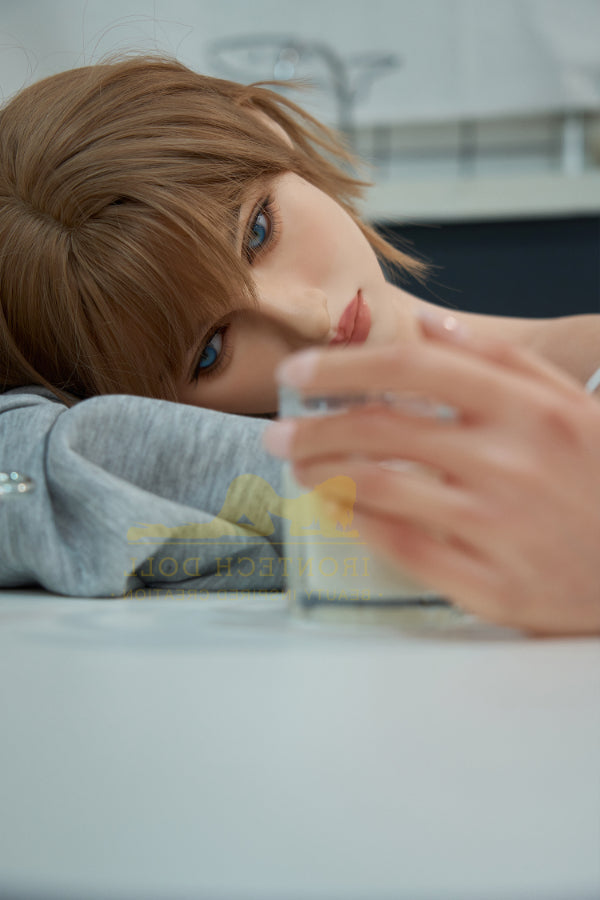 Us In Stock 166cm 5ft5 D Cup Tomboy Sex Doll Short Hair Silicone Sex Doll S45 Tina - Torso Irontech