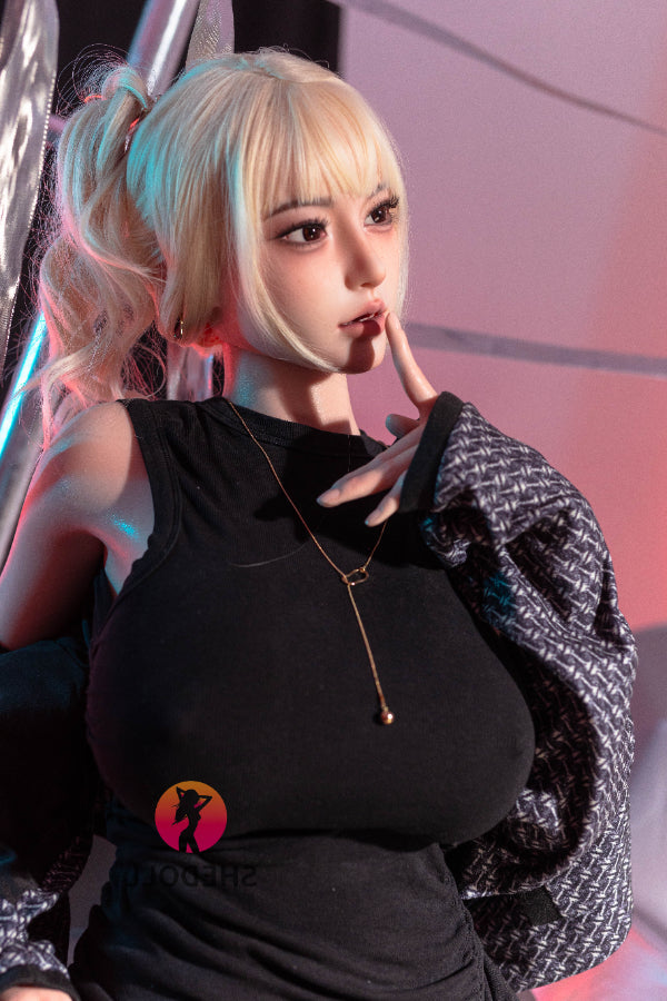 163cm/5ft4 H-cup Silicone Head Sex Doll - Bailu SHEDOLL