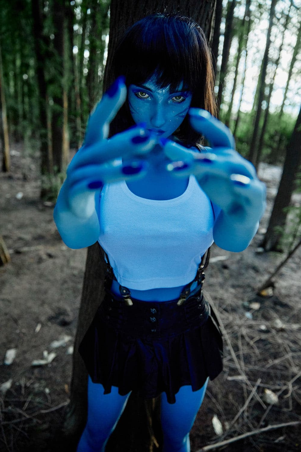 Clm Classic 158cm Myrtice B Cup Alien Blue Skin Sex Doll Tifa Makeup Avatar Blue - Torso TPE Climax