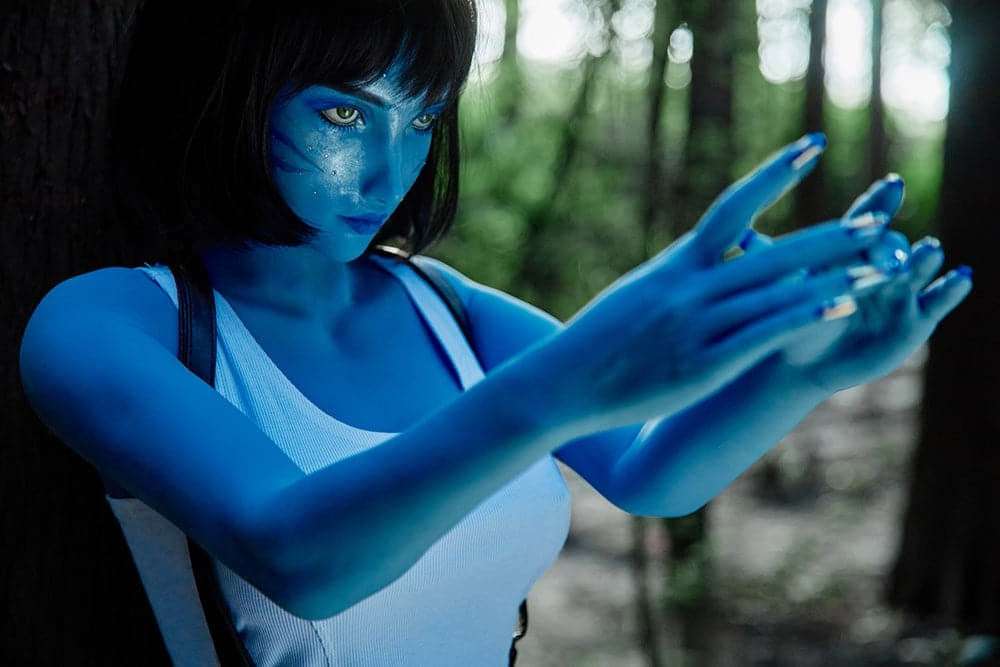 Clm Classic 158cm Myrtice B Cup Alien Blue Skin Sex Doll Tifa Makeup Avatar Blue - Torso TPE Climax