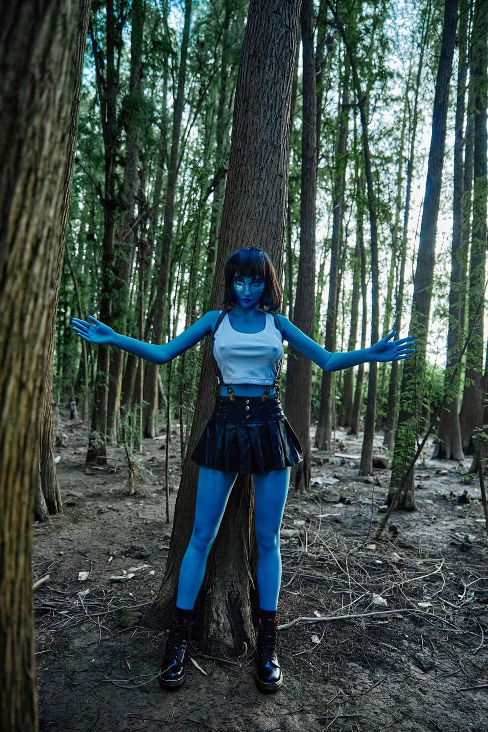 Clm Classic 158cm Myrtice B Cup Alien Blue Skin Sex Doll Tifa Makeup Avatar Blue - Torso TPE Climax