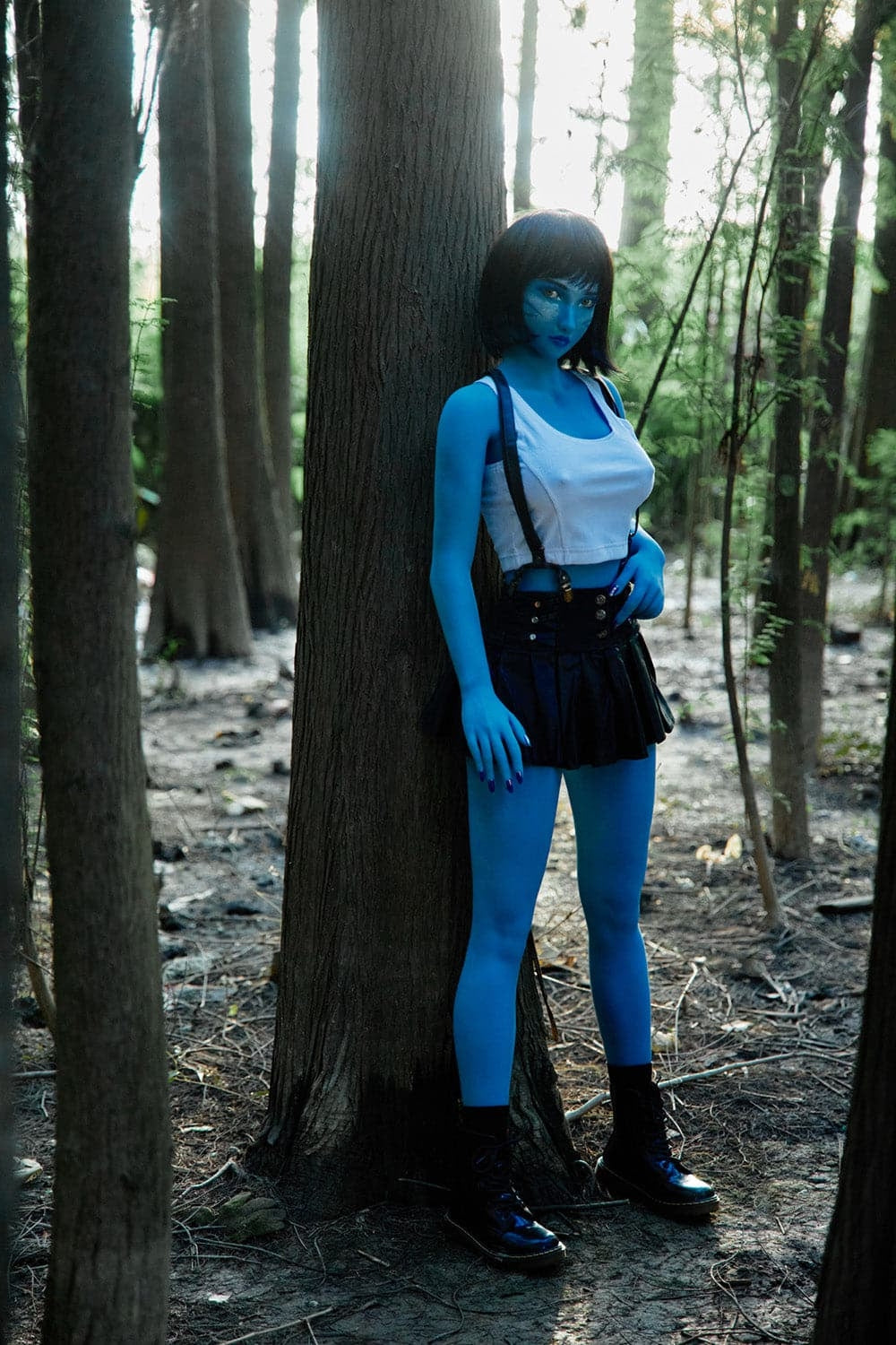 Clm Classic 158cm Myrtice B Cup Alien Blue Skin Sex Doll Tifa Makeup Avatar Blue - Torso TPE Climax