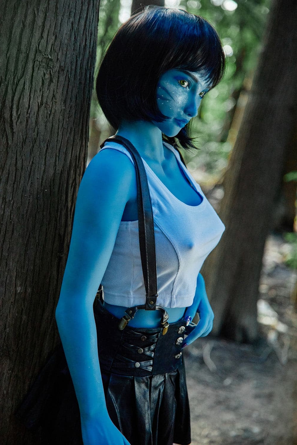 Clm Classic 158cm Myrtice B Cup Alien Blue Skin Sex Doll Tifa Makeup Avatar Blue - Torso TPE Climax