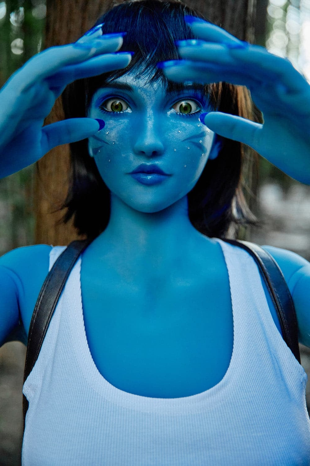 Clm Classic 158cm Myrtice B Cup Alien Blue Skin Sex Doll Tifa Makeup Avatar Blue - Torso TPE Climax